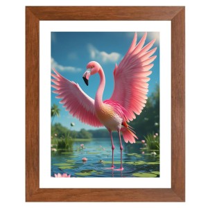AI Funny Flamingo Art Picture for Kids - 10x14 inches, Brown Color - Perfect Wall Decor for Children's Room AI Funny Flamingo Art Picture for Kids - 10x14 inches, Brown Color - Perfect Wall Decor for Children's Room