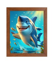 AI Funny Dolphin Fish Art Picture for Kids - 10x14 inches, Brown Color - Perfect Wall Decor for Children's Room AI Funny Dolphin Fish Art Picture for Kids - 10x14 inches, Brown Color - Perfect Wall Decor for Children's Room