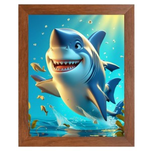 AI Funny Dolphin Fish Art Picture for Kids - 10x14 inches, Brown Color - Perfect Wall Decor for Children's Room AI Funny Dolphin Fish Art Picture for Kids - 10x14 inches, Brown Color - Perfect Wall Decor for Children's Room