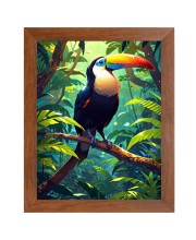AI Funny Bird Art Picture for Kids - 14x18 inches, Brown Color - Perfect Wall Decor for Children's Room AI Funny Bird Art Picture for Kids - 14x18 inches, Brown Color - Perfect Wall Decor for Children's Room