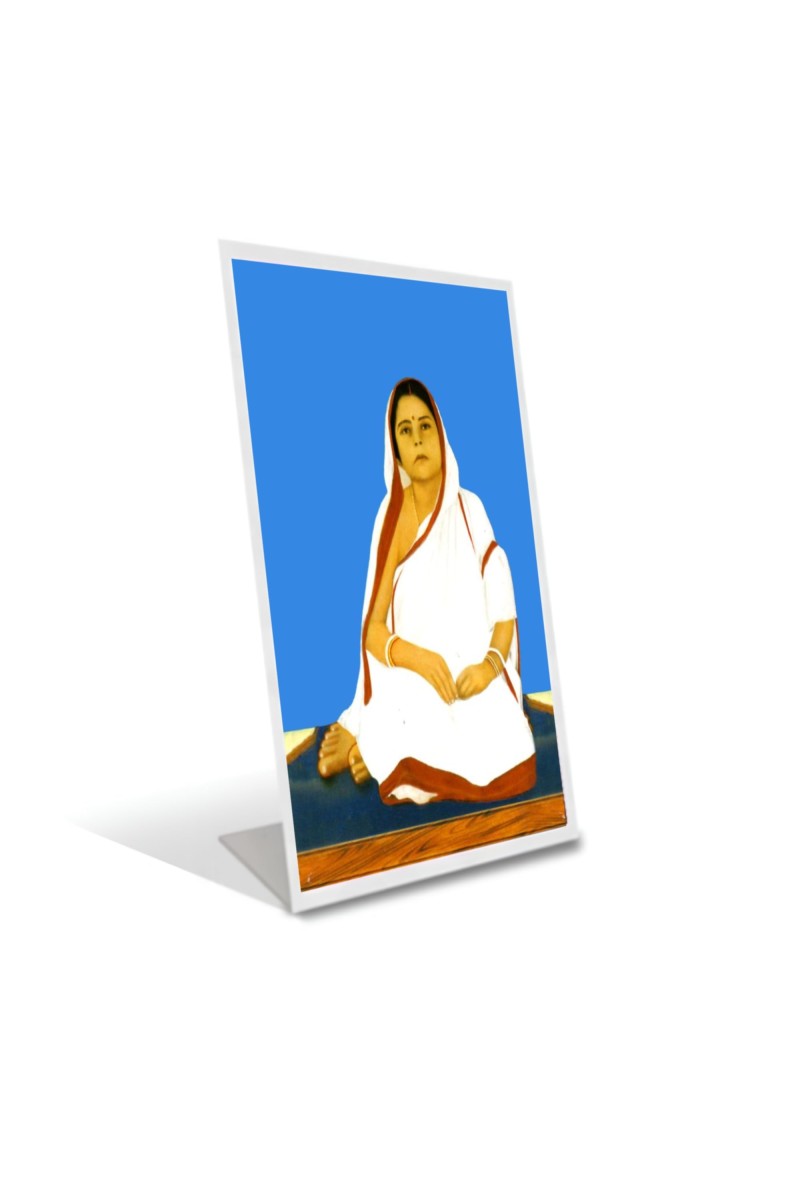 Car Desk/Table Top Sree Sree Baroma. Acrylic L-Style Photo Stand - 2.5x3.5 Inches, Compact And Stylish Spiritual Display (F6708)