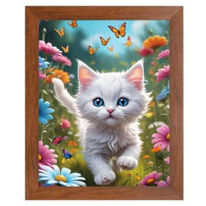AI Funny Cute Cat Art Picture for Kids - 10x14 inches, Brown Color - Perfect Wall Decor for Children's Room AI Funny Cute Cat Art Picture for Kids - 10x14 inches, Brown Color - Perfect Wall Decor for Children's Room