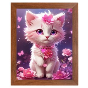 AI Funny Cute Kitty Cat Art Picture for Kids - 10x14 inches, Brown Color - Perfect Wall Decor for Children's Room AI Funny Cute Kitty Cat Art Picture for Kids - 10x14 inches, Brown Color - Perfect Wall Decor for Children's Room