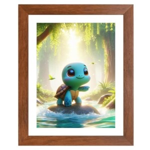 AI Funny Cute Tortoise Art Picture for Kids - 10x14 inches, Brown Color - Perfect Wall Decor for Children's Room AI Funny Cute Tortoise Art Picture for Kids - 10x14 inches, Brown Color - Perfect Wall Decor for Children's Room