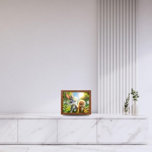 AI Funny Cute Squirrel Art Picture for Kids - 10x14 inches, Brown Color - Perfect Wall Decor for Children's Room
