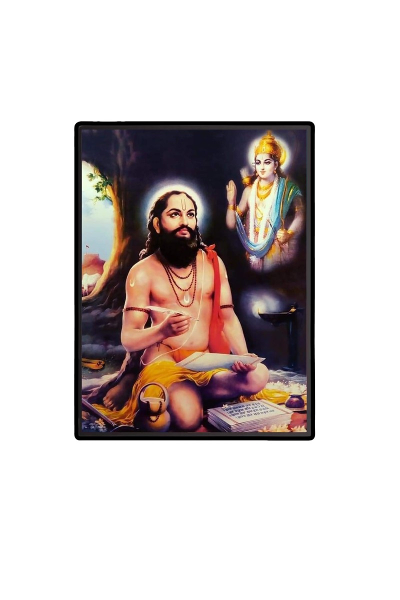 Samarth Ramdas Laminated Photo (11x13 Inches Without glass) Divine Blessings for Table and Walls,Home & Office and Temple Decoration