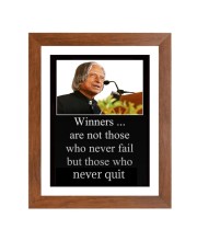 A P J Abdul Kalam & Famous Quote Brown Frame, 10x14InchesInspirational Wall Art for Office, Home DecorIdeal Spiritual Gift