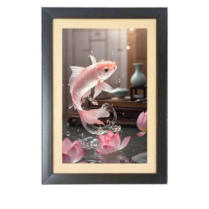 The beautiful fish Photo Frame Funny Animal and Bird Cartoon Art, Black color, 11x15 Inch The beautiful fish Photo Frame Funny Animal and Bird Cartoon Art, Black color, 11x15 Inch