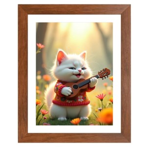 AI Funny Cute Cat Art Picture for Kids - 10x14 inches, Brown Color - Perfect Wall Decor for Children's Room AI Funny Cute Cat Art Picture for Kids - 10x14 inches, Brown Color - Perfect Wall Decor for Children's Room