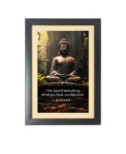 Buddha & His Famous Quote Photo Frame - Black Frame, 11x15 Inches, Perfect for Office & Wall Decoration, Ideal Gift