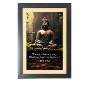 Buddha & His Famous Quote Photo Frame - Brown Frame, 11x15 Inches, Perfect for Office & Wall Decoration, Ideal Gift Buddha & His Famous Quote Photo Frame - Brown Frame, 11x15 Inches, Perfect for Office & Wall Decoration, Ideal Gift