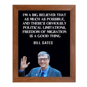 Bill Gates & His Famous Quote Photo Frame - Brown Frame, Perfect for Office & Wall Decoration, Ideal Gift Bill Gates & His Famous Quote Photo Frame - Brown Frame, Perfect for Office & Wall Decoration, Ideal Gift