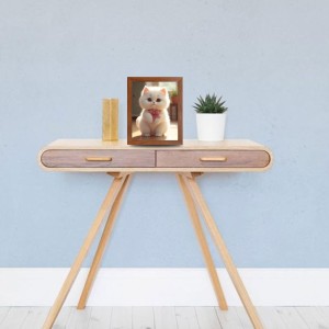 AI Funny Cute Cat Art Picture for Kids - 14x18 inches, Brown Color - Perfect Wall Decor for Children's Room AI Funny Cute Cat Art Picture for Kids - 14x18 inches, Brown Color - Perfect Wall Decor for Children's Room