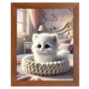 AI Funny Cute Cat Art Picture for Kids - 10x14 inches, Brown Color - Perfect Wall Decor for Children's Room AI Funny Cute Cat Art Picture for Kids - 10x14 inches, Brown Color - Perfect Wall Decor for Children's Room