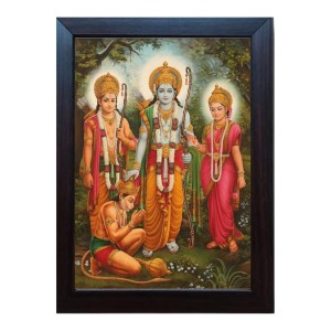 Hitech Shri Ram/Sita/Ram Sita/laxman/hanuman and shri ram family Laminated photo frame for Wall, Temple,Gym,Outdoor Spaces,Home Decor, gifts (Pvc Frame and Front face - Glass, 8 x 6 inch)