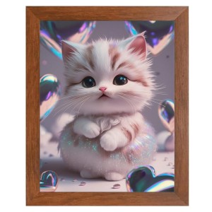 AI Funny Cute Cat Art Picture for Kids - 10x14 inches, Brown Color - Perfect Wall Decor for Children's Room AI Funny Cute Cat Art Picture for Kids - 10x14 inches, Brown Color - Perfect Wall Decor for Children's Room