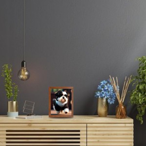 AI Funny Cute Puppy Dog Art Picture for Kids - 10x14 inches, Brown Color - Perfect Wall Decor for Children's Room