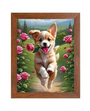 AI Funny Cute Dog Art Picture for Kids - 12x16 inches, Brown Color - Perfect Wall Decor for Children's Room AI Funny Cute Dog Art Picture for Kids - 12x16 inches, Brown Color - Perfect Wall Decor for Children's Room
