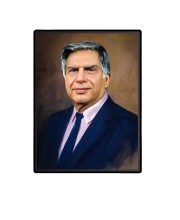 Ratan Tata Laminated Photo (11x13 Inches Without glass) Divine Blessings for Table and Walls,Home & Office and Temple Decoration