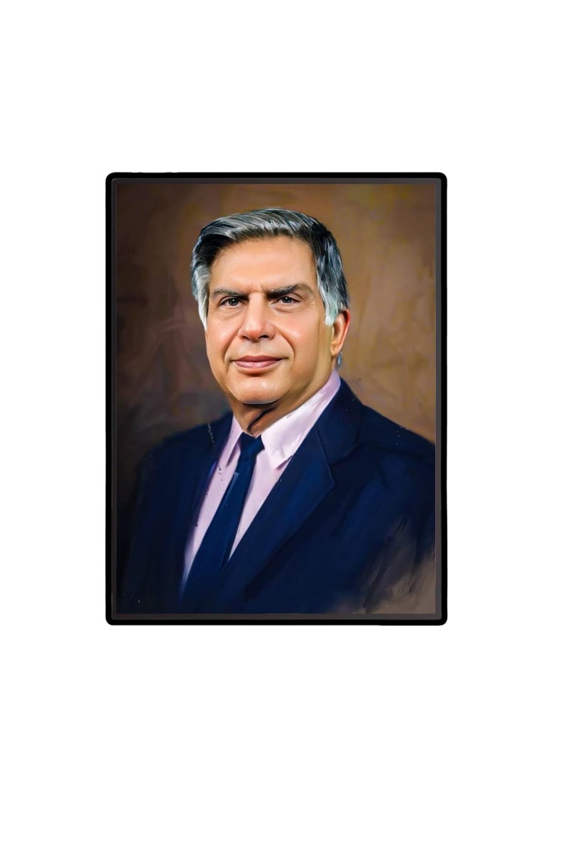 Ratan Tata Laminated Photo (9x11 Inches Without glass) Divine Blessings for Table and Walls,Home & Office and Temple Decoration