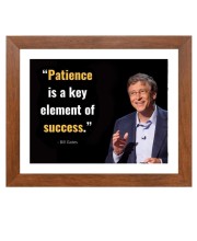 Bill Gates & Famous Quote Brown Frame, 18x22InchesInspirational Wall Art for Office, Home DecorIdeal Spiritual Gift