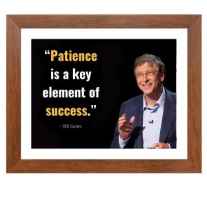 Bill Gates & His Famous Quote Photo Frame - Brown Frame, Perfect for Office & Wall Decoration, Ideal Gift Bill Gates & His Famous Quote Photo Frame - Brown Frame, Perfect for Office & Wall Decoration, Ideal Gift