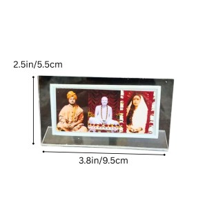 Acrylic Table Photo Frame with Sri Ramakrishna, Sarada Ma & Swami Vivekananda | Crystal Clear Religious Photo Stand for Home Temple, Office Desk & Gifting Acrylic Table Photo Frame with Sri Ramakrishna, Sarada Ma & Swami Vivekananda | Crystal Clear Religious Photo Stand for Home Temple, Office Desk & Gifting