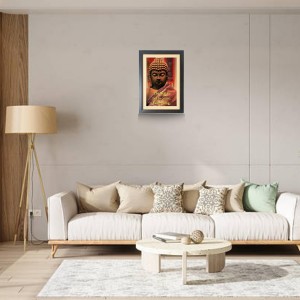 Buddha & His Famous Quote Photo Frame - Brown Frame, 11x15 Inches, Perfect for Office & Wall Decoration, Ideal Gift