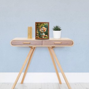 AI Funny Cute Kitty Cat Art Picture for Kids - 10x14 inches, Brown Color - Perfect Wall Decor for Children's Room AI Funny Cute Kitty Cat Art Picture for Kids - 10x14 inches, Brown Color - Perfect Wall Decor for Children's Room