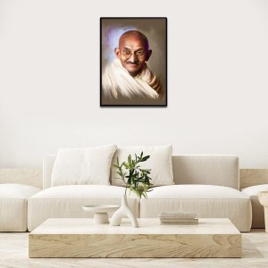 Mahatma Gandhi Laminated Photo - 5x7 Inches, Divine Blessings for Home & Office and Temple Decoration