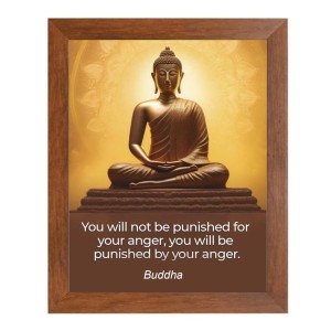 Buddha & His Famous Quote Photo Frame - Brown Frame, Perfect for Office & Wall Decoration, Ideal Gift Buddha & His Famous Quote Photo Frame - Brown Frame, Perfect for Office & Wall Decoration, Ideal Gift