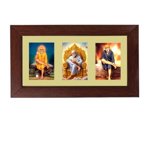 Sri Sai Baba Color Photo Frame -14X7.5 Inch, Elegant Religious Home & Temple Decor Sri Sai Baba Color Photo Frame -14X7.5 Inch, Elegant Religious Home & Temple Decor