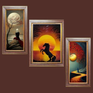 3-Pack Stunning painting Photo Frames - 2 Pieces 8x15 Inch & 1 Piece 12x15 Inch - Rustic Wall Art for Home & Office Decor - Botanical Wall Hanging for Living Room, Bedroom, or Workspace 3-Pack Stunning painting Photo Frames - 2 Pieces 8x15 Inch & 1 Piece 12x15 Inch - Rustic Wall Art for Home & Office Decor - Botanical Wall Hanging for Living Room, Bedroom, or Workspace