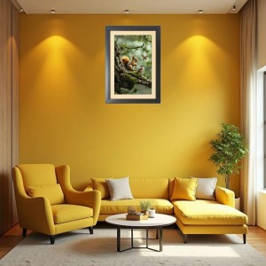 The squirrel and the bird and the butterfly Black Photo Frame Funny Animal and Bird Cartoon Art The squirrel and the bird and the butterfly Black Photo Frame Funny Animal and Bird Cartoon Art