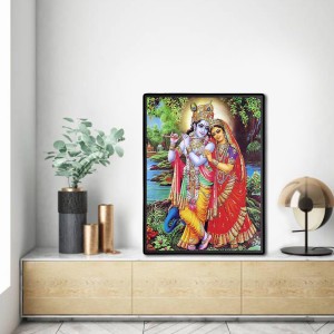 Radha Krishna Laminated Photo - 5x7 Inches, Divine Blessings for Home & Office and Temple Decoration Radha Krishna Laminated Photo - 5x7 Inches, Divine Blessings for Home & Office and Temple Decoration