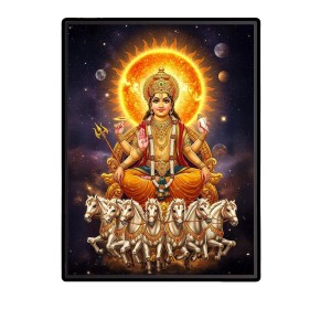Surya Laminated Photo - 11x13 Inches, Divine Blessings for Home & Office and Temple Decoration Surya Laminated Photo - 11x13 Inches, Divine Blessings for Home & Office and Temple Decoration