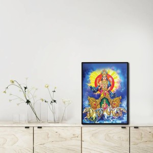 Surya Laminated Photo (9x11 Inches Without glass) Divine Blessings for Table and Walls,Home & Office and Temple Decoration Surya Laminated Photo (9x11 Inches Without glass) Divine Blessings for Table and Walls,Home & Office and Temple Decoration