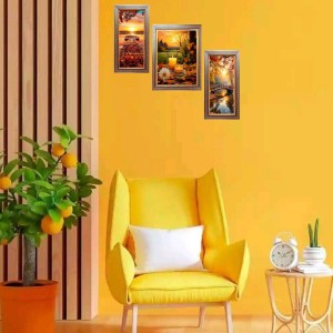 3-Pack Beneath the Sky, Beyond Time Photo Frames - 2 Pieces 10x17 Inch & 1 Piece 14x17 Inch - Rustic Wall Art for Home & Office Decor - Botanical Wall Hanging for Living Room, Bedroom, or Worksp
