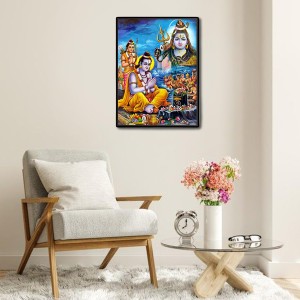 Rama Worshipped Shiva Laminated Photo - 11x13 Inches, Divine Blessings for Home & Office and Temple Decoration Rama Worshipped Shiva Laminated Photo - 11x13 Inches, Divine Blessings for Home & Office and Temple Decoration