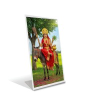Car Desk/Table Top Jay Maa Sheetla Acrylic L-Style Photo Stand - 2.5x3.5 Inches, Compact And Stylish Spiritual Display (F6670)