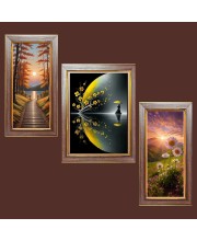 3-Pack Blossoms and Breeze Photo Frames - 2 Pieces 6x13 Inch & 1 Piece 10x13 Inch - Rustic Wall Art for Home & Office Decor - Botanical Wall Hanging for Living Room, Bedroom, or Workspace
