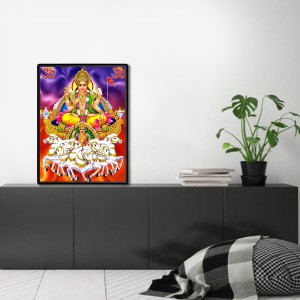 Surya Laminated Photo - 5x7 Inches, Divine Blessings for Home & Office and Temple Decoration Surya Laminated Photo - 5x7 Inches, Divine Blessings for Home & Office and Temple Decoration