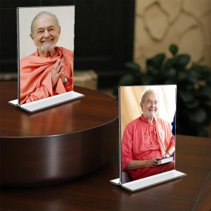 Swami Kriyananda Acrylic T-Style Photo Stand, Compact and Stylish Spiritual Display, easily change 2 photos (Pack of 1) Swami Kriyananda Acrylic T-Style Photo Stand, Compact and Stylish Spiritual Display, easily change 2 photos (Pack of 1)