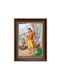 Shravan Kumar Ramayana Digital Print Photo 8.7x10.7 inches - Vibrant Religious Wall Art for Home, Office and Temple Decor.