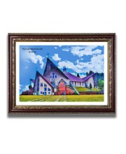 The Cathedral Church Church Photo Frame, 10x14 Inches Beautiful Elegant Framed Wall Art of Iconic Cathedral