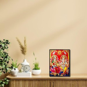 Maa Lakshmi & Lord Ganesh Laminated Photo - 11x13 Inches, Divine Blessings for Home & Office and Temple Decoration Maa Lakshmi & Lord Ganesh Laminated Photo - 11x13 Inches, Divine Blessings for Home & Office and Temple Decoration