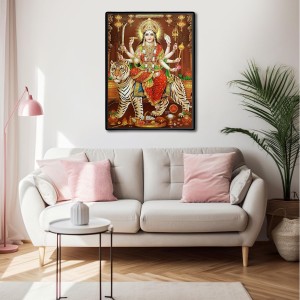 Durga Laminated Photo - 5x7 Inches, Divine Blessings for Home & Office and Temple Decoration