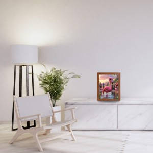 AI Funny Flamingo Art Picture for Kids - 10x14 inches, Brown Color - Perfect Wall Decor for Children's Room AI Funny Flamingo Art Picture for Kids - 10x14 inches, Brown Color - Perfect Wall Decor for Children's Room