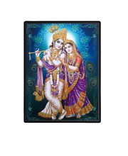 Radha Krishna Laminated Photo - 11x13 Inches, Divine Blessings for Home & Office and Temple Decoration