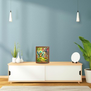 AI Funny Cute Elephant, Rabbit With Birds Art Picture for Kids - 14x18 inches, Brown Color - Perfect Wall Decor for Children's Room AI Funny Cute Elephant, Rabbit With Birds Art Picture for Kids - 14x18 inches, Brown Color - Perfect Wall Decor for Children's Room
